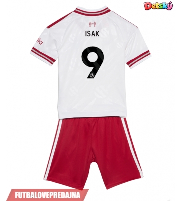 Lacne Dětský Futbalové dres Liverpool Alexander Isak #9 2026-27 Krátky Rukáv - Preč (+ trenírky)